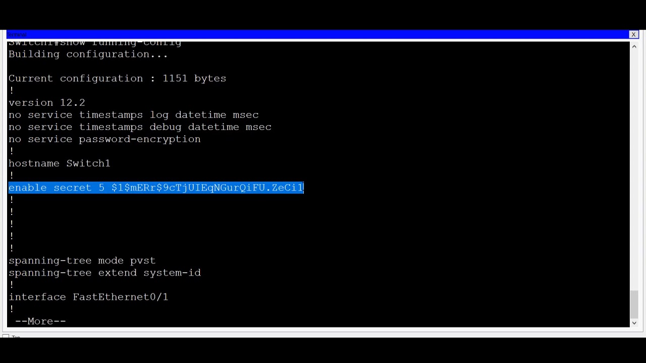 Secure Administrative Access to a Switch