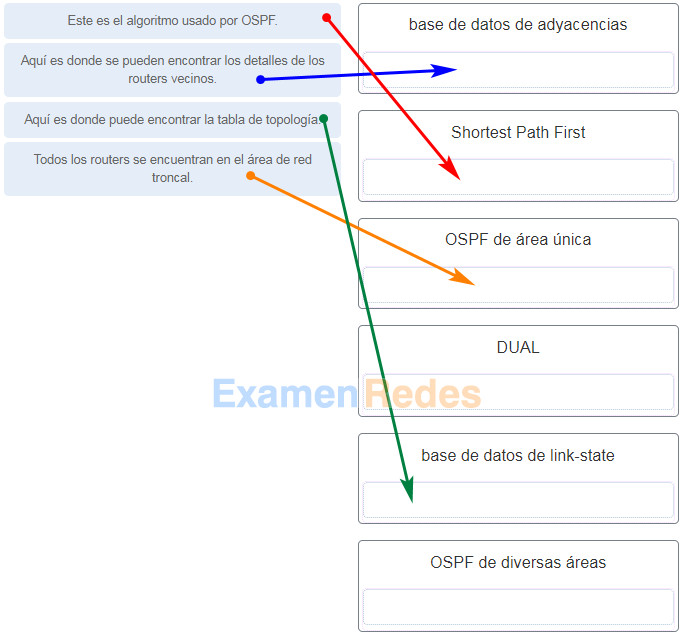 Módulos 1 - 2: Examen de configuración y conceptos OSPF Respuestas 54